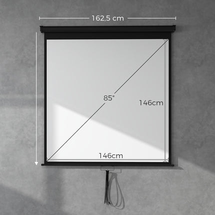 Promítací plátno 85 palců, 1:1 4K, na stěnu nebo strop
