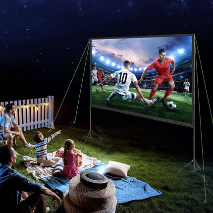 Projector Screen With Stand, 120 Inch 16:9, Carry Bag