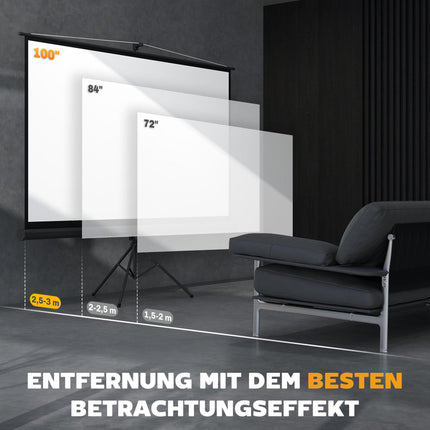 Projector Screen with Stand, 100 Inch, 16:9 HD 4K