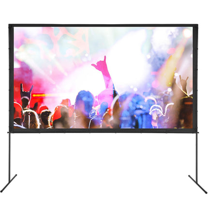 Projector Screen with Stand, 120-Inch 16:9, Wrinkle-Free