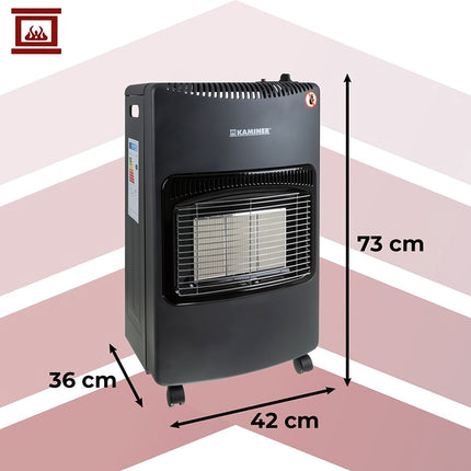Propane Gas Heater 4200 W with Reducer and Hose, G31, 50 mbar, Up to 60 m²