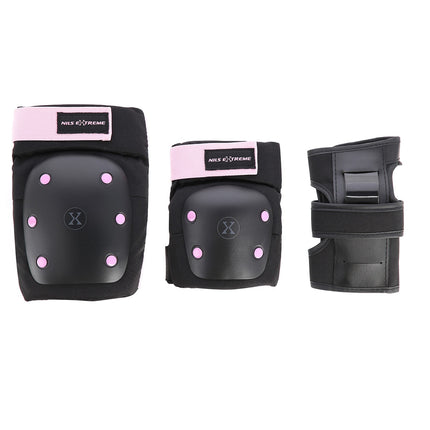 Protective Gear Set, Size M, Black-Purple