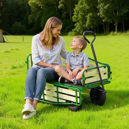 Pull-Along Wagon, 101 cm, 250 kg Capacity, 10 in Tires
