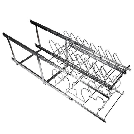Pull-Out Pan And Pot Rack, 2-Tier Expandable, 12 Inch
