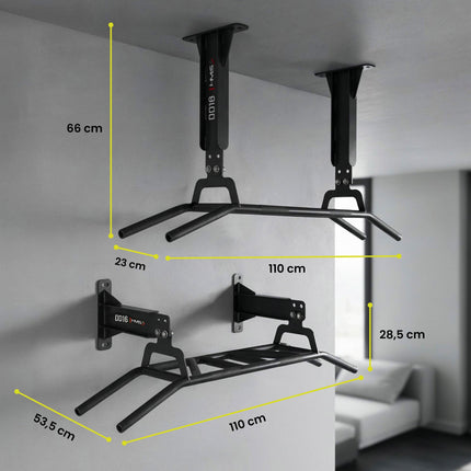 Hrazda – montáž na stěnu nebo strop, ocel, nosnost 180kg