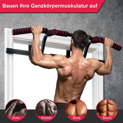 Pull-Up Bar for Doorway, 150kg Capacity, Foam Grip