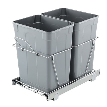 Pullout Under-Sink Trash Can, Dual 35 Qt Sliding Bins