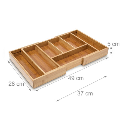 Výsuvný box na příbory z bambusu velikost XL