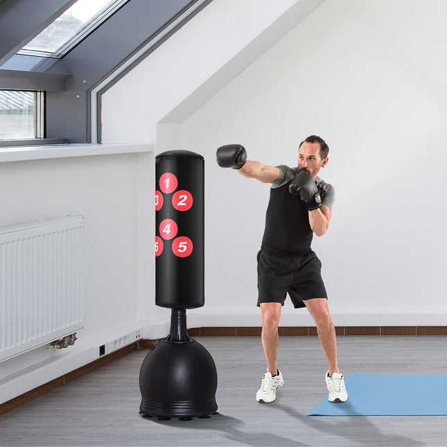 Volně stojící boxovací pytel 165cm, extra odolný, přísavná základna