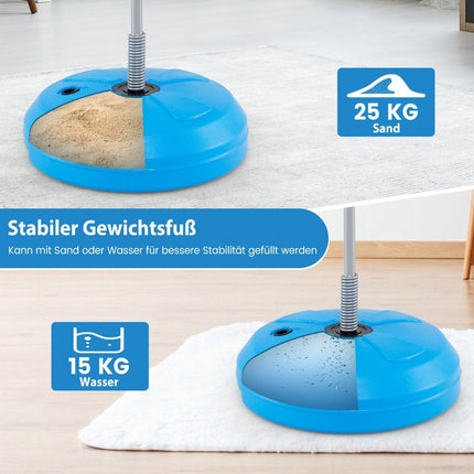 Boxovací míč 120-154cm výškově nastavitelný stojací boxovací míč, sada boxovacího pytle, boxovací set pro děti, modrá