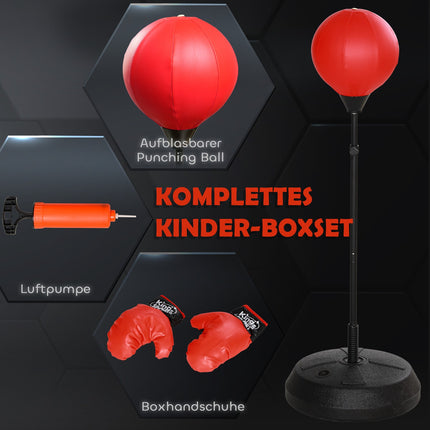 Nastavitelná dětská boxovací sada s rukavicemi, 122.5-147 cm