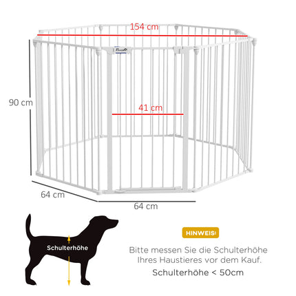 Dog playpen, 90 cm high, collapsible 8-panel outdoor enclosure