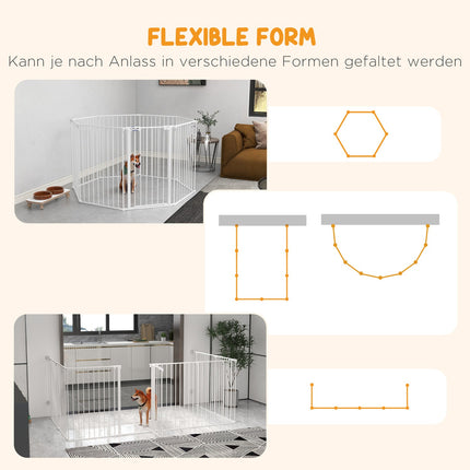 Dog playpen, 90 cm high, collapsible 8-panel outdoor enclosure