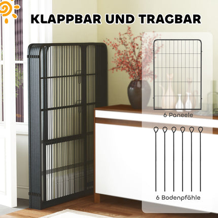 Šestihranná ohrádka pro štěňata – skládací, výška 100 cm, pro venkovní použití