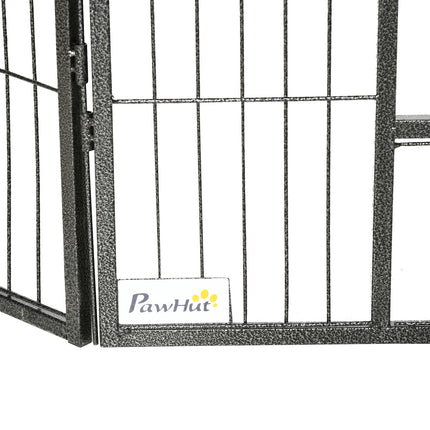 Outdoor puppy cage, steel, 16 segments, 2 doors, 60 cm high