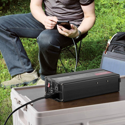 Pure Sine Wave Inverter 1000W, 12V to 230V, Remote