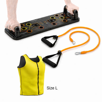 Push-Up Board and Men's Sauna Vest L by InnovaGoods, Resistance Bands, 100 kg