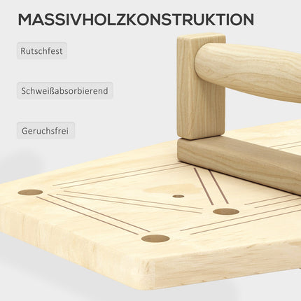 Dřevěná madla na kliky s odporovými gumami, 11 cviků