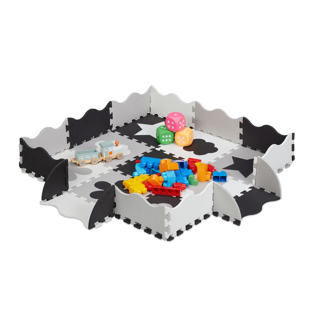 Pěnová podložka puzzle 3x3 s rámem