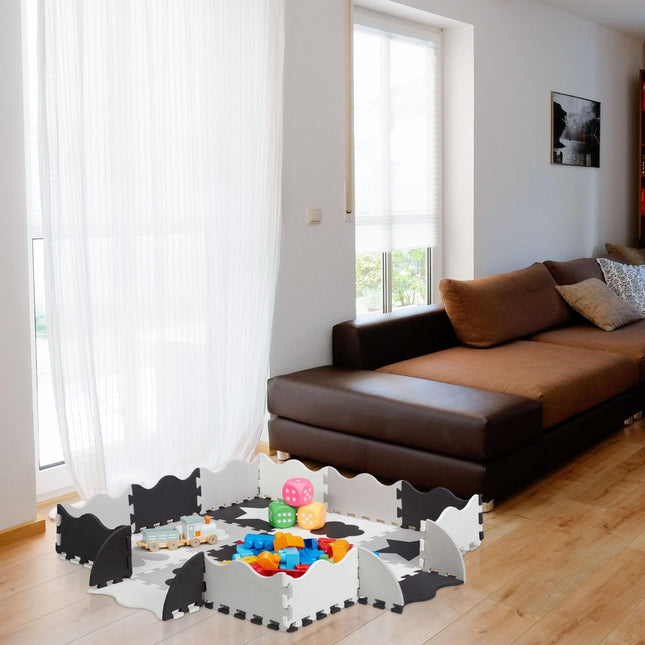 Pěnová podložka puzzle 3x3 s rámem