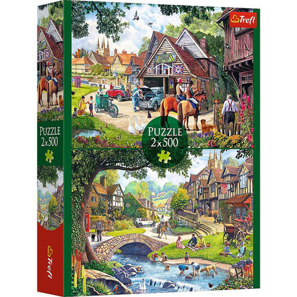 Sada puzzle, Idylický život, 2 balení po 500 dílcích
