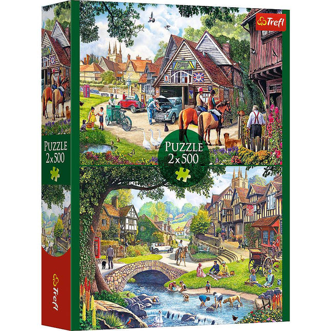 Puzzle Set, Idyllic Life, 2 Packs of 500 Pieces