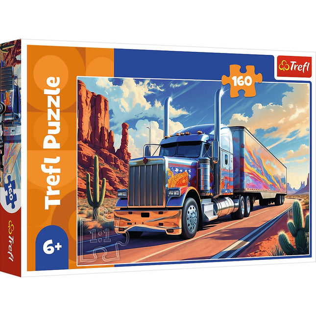 Puzzle Truck, 160 Pieces, On-The-Road Theme