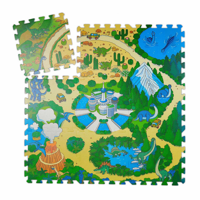 Pěnová podložka puzzle dinosaurus