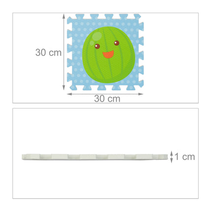 Pěnová podložka puzzle ovoce