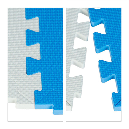 Pěnová podložka puzzle modro-bílá
