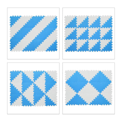 Pěnová podložka puzzle modro-bílá