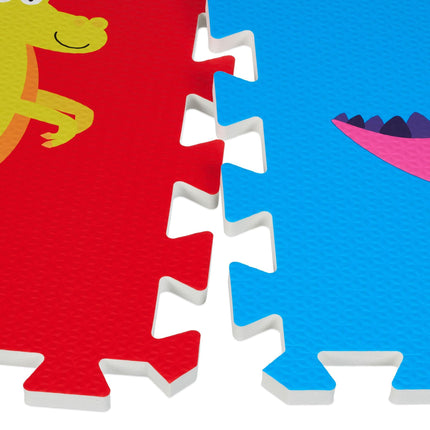 Pěnová podložka puzzle dinosaurus barevná