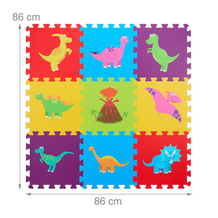 Pěnová podložka puzzle dinosaurus barevná