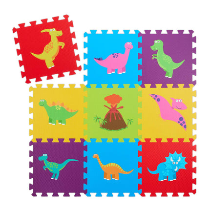 Pěnová podložka puzzle dinosaurus barevná