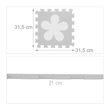 Pěnová podložka puzzle květinový vzor