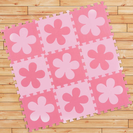 Puzzle mat floral pattern