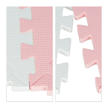 Pěnová podložka puzzle růžovo-bílá