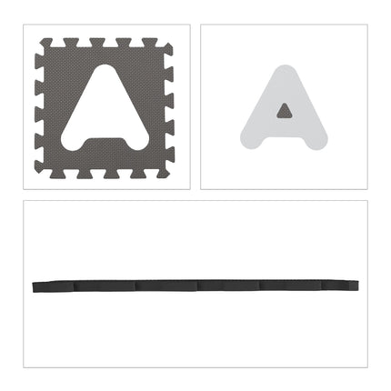 Pěnová podložka puzzle s abecedou a čísly