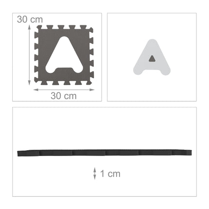 Pěnová podložka puzzle s abecedou a čísly