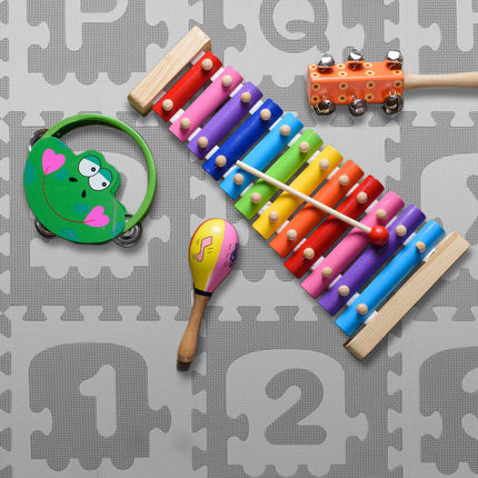Pěnová podložka puzzle s abecedou a čísly
