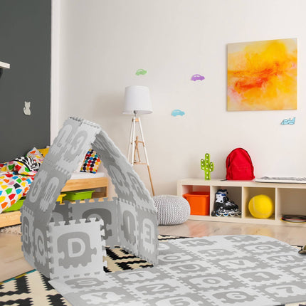Pěnová podložka puzzle s abecedou a čísly
