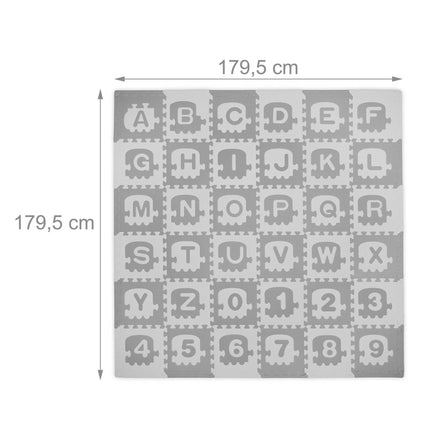 Pěnová podložka puzzle s abecedou a čísly