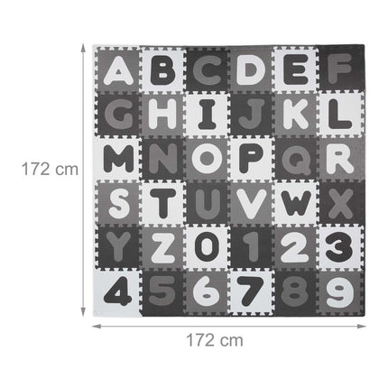 Pěnová podložka puzzle s abecedou a čísly