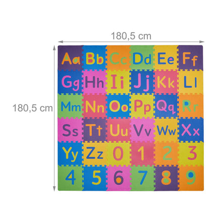 Pěnová podložka puzzle s abecedou a čísly