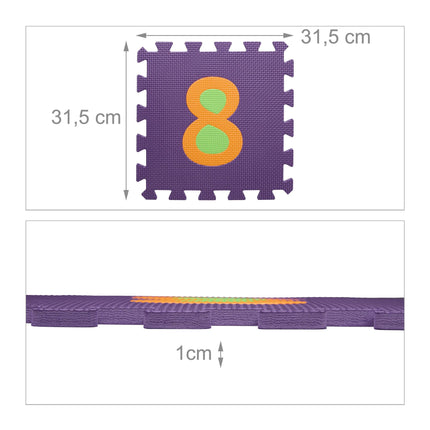 Pěnová podložka puzzle s abecedou a čísly