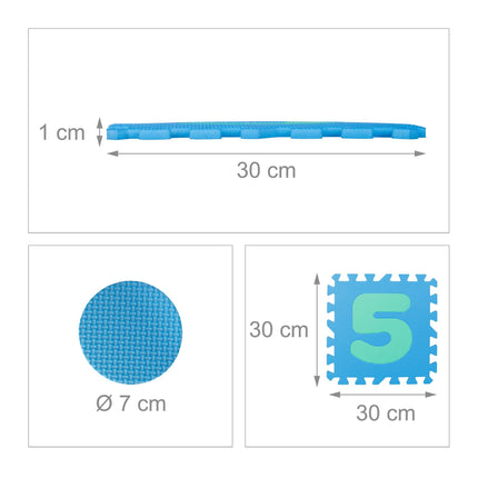 Puzzle mat with numbers