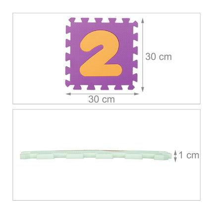Podložka na puzzle s čísly a okrajem