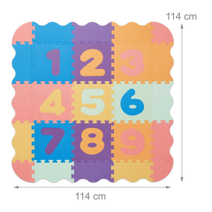 Podložka na puzzle s čísly a okrajem