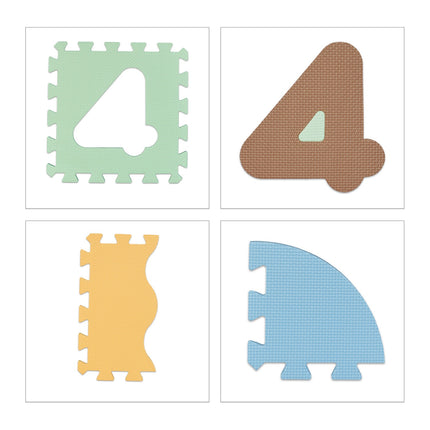Pěnová podložka puzzle s čísly a okrajem
