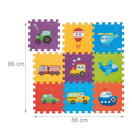 Pěnové puzzle s dopravními prostředky